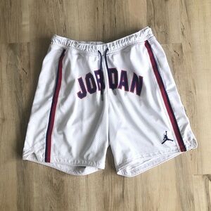 adidas White and Blue Men's Athletic Shorts